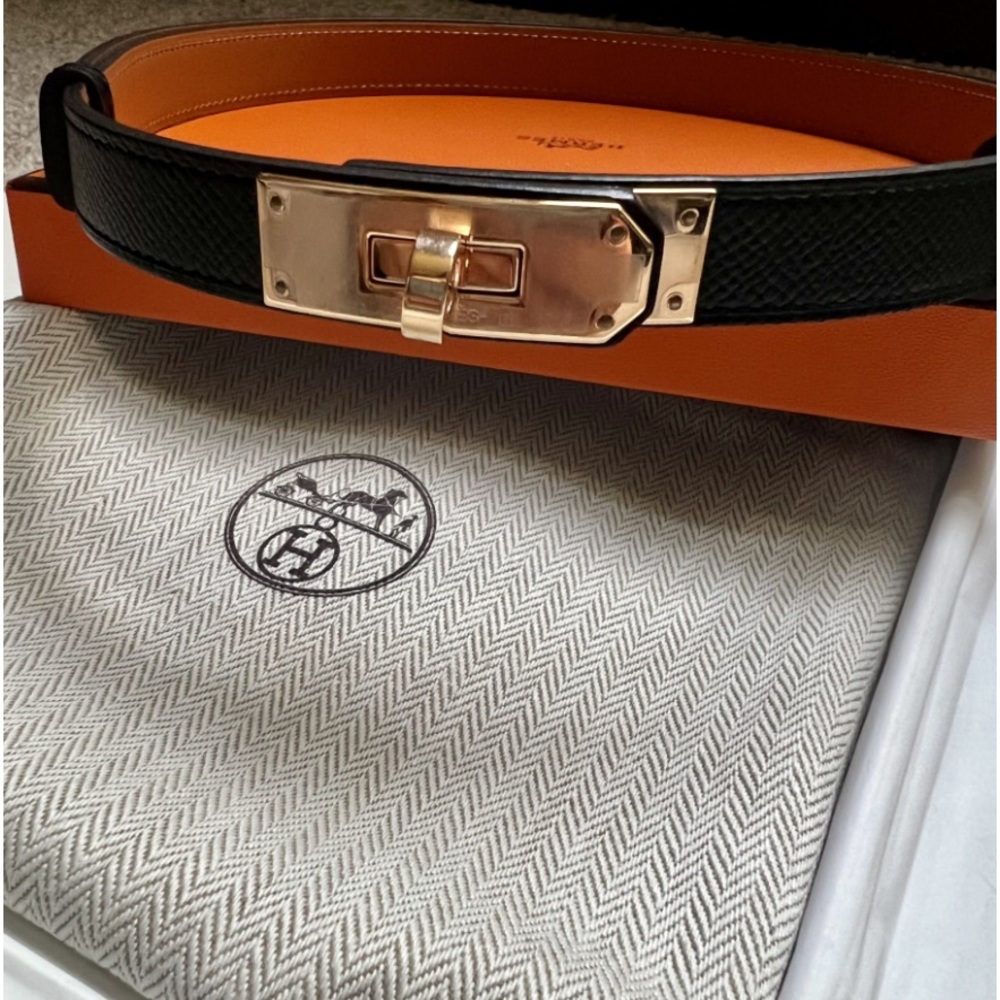 SOLD Authentic Hermes Kelly belt in Rose Gold